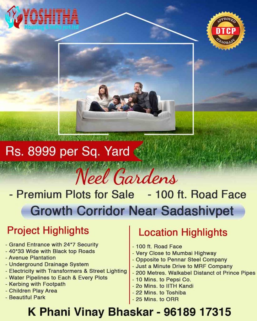 Residential open plots for sale in Sadasivpet